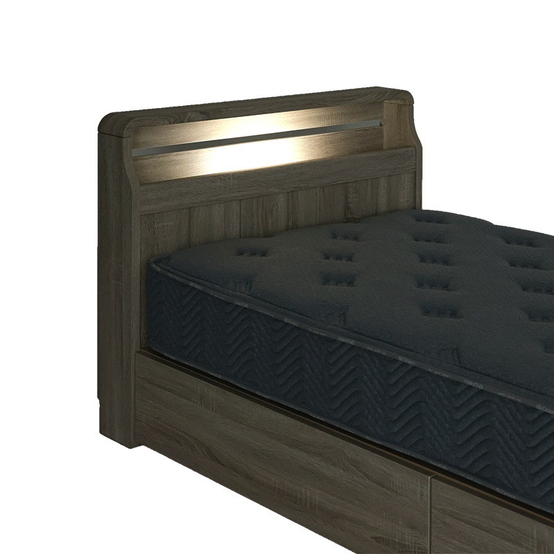 ベッドフレーム ポエル Lキャビ DR LGY【大型商品配送】 ※3サイズ有