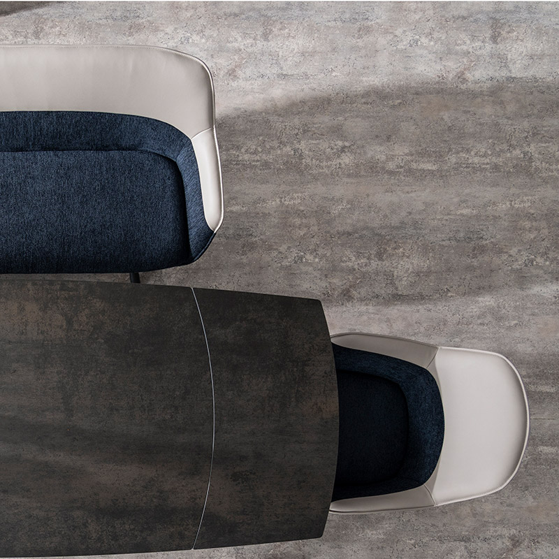 伸長ダイニングテーブル NICOLA 160EXT(HT2302B-GN)ブラック【大型商品