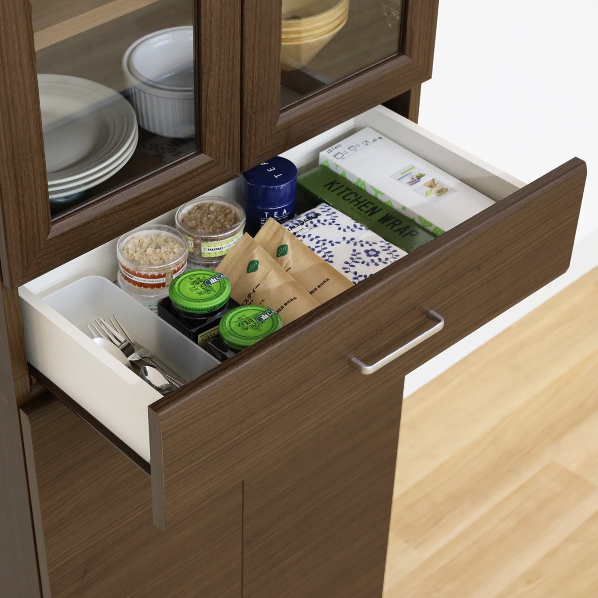 食器棚　（棚のみで食器はつきません） 食器棚 ベアルモ BRM-1855DGH 白井産業 【お客様組立商品】の通販