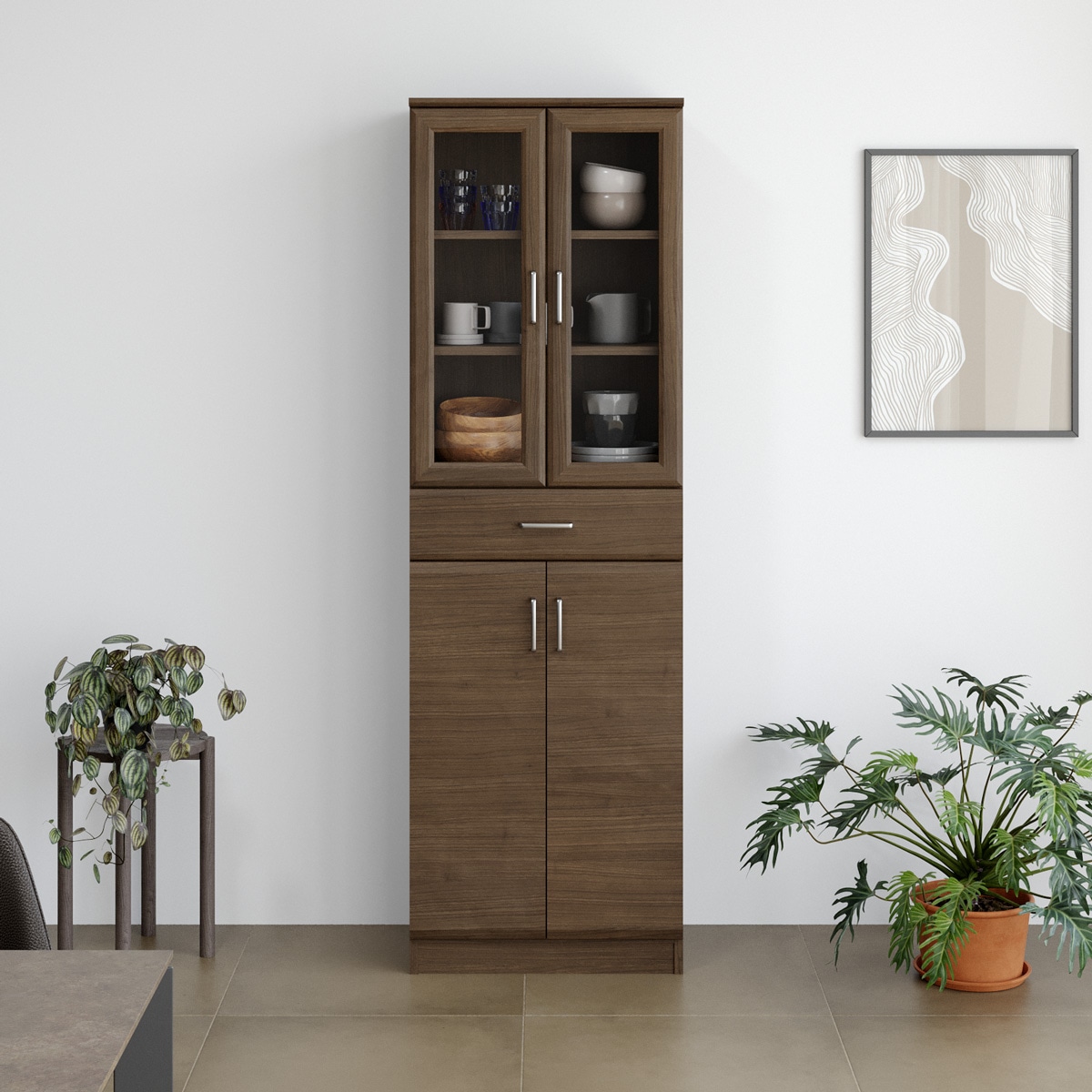 食器棚 ベアルモ BRM-1855DGH 白井産業 【お客様組立商品】の通販