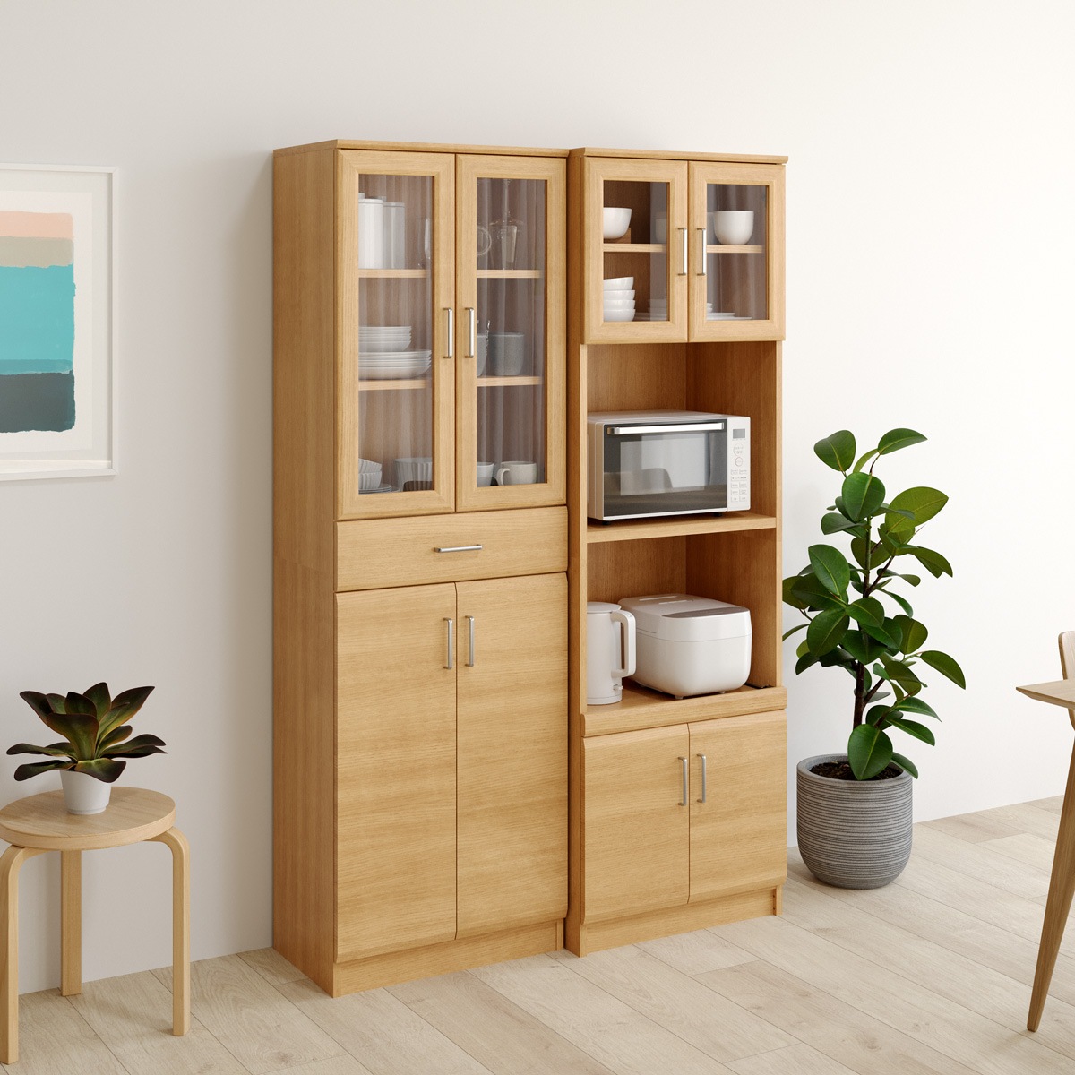 食器棚 ベアルモ BRM-1855DGH 白井産業 【お客様組立商品】の通販