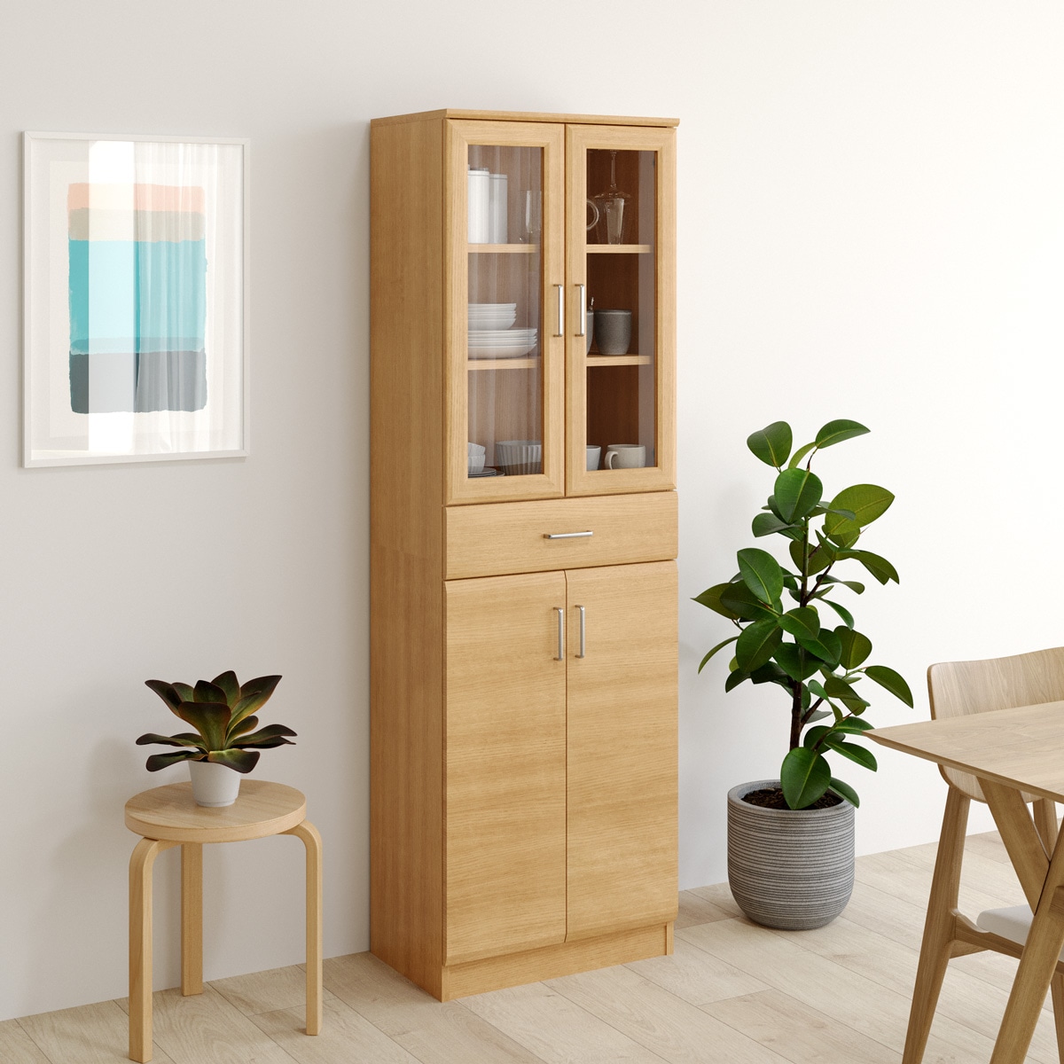 食器棚 ベアルモ BRM-1855DGH 白井産業 【お客様組立商品】の通販