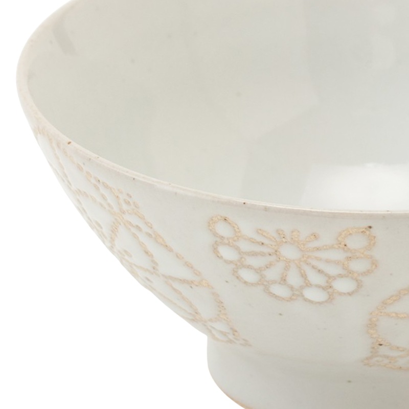花柄 飯碗 クリーム色 飯碗 IF 花ステッチ【if Home】 の通販｜東京インテリア公式通販