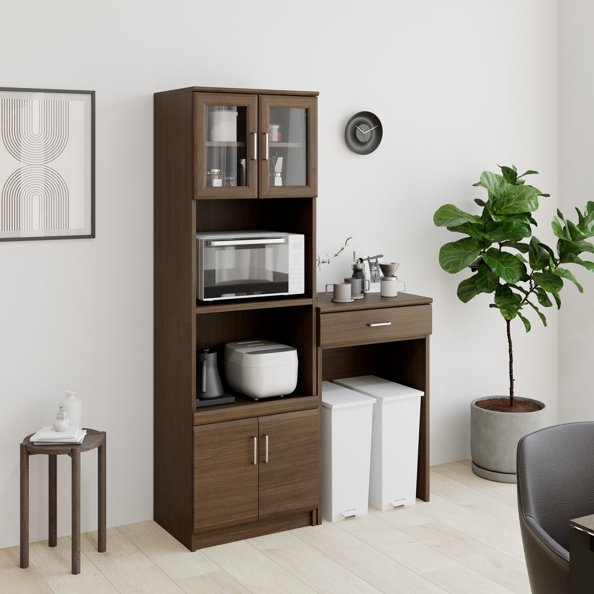 ☆キッチン収納 白井産業 ベアルモ BRM-1855SL WH-00 家電収納キャビネット ベアルモ BRM-1855SL 白井産業 【お客様組立商品