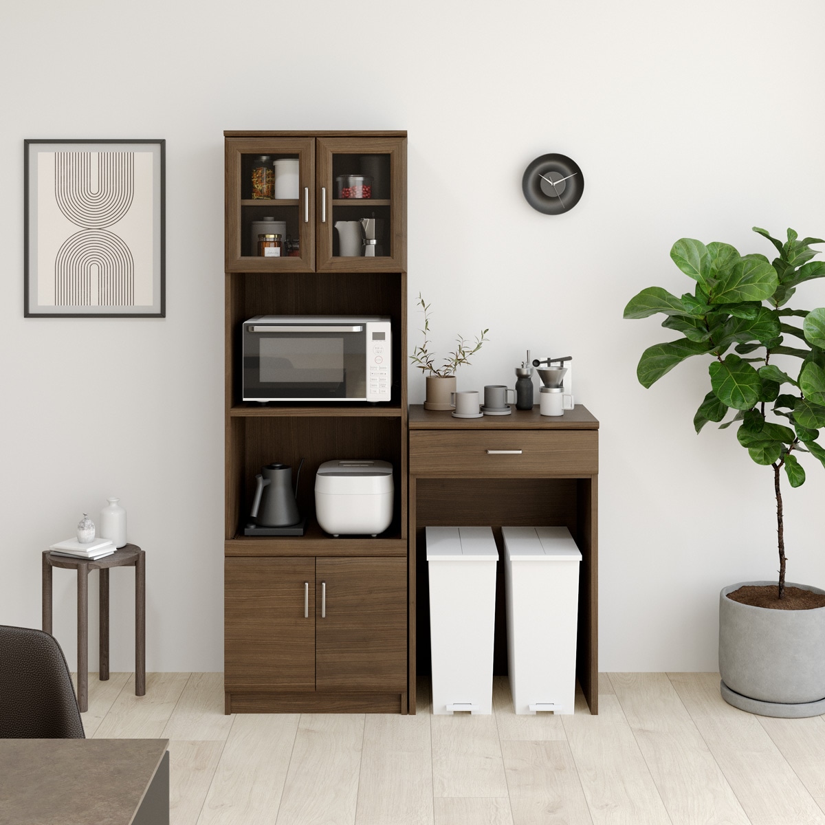 家電収納キャビネット ベアルモ BRM-1855SL 白井産業 【お客様組立商品