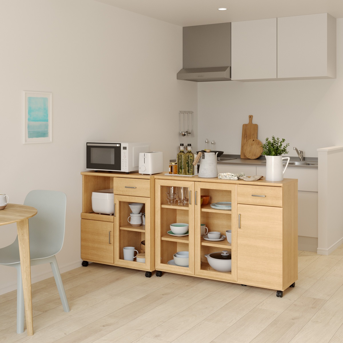 カウンターワゴン ベアルモ BRM-8511CW 白井産業 【お客様組立商品