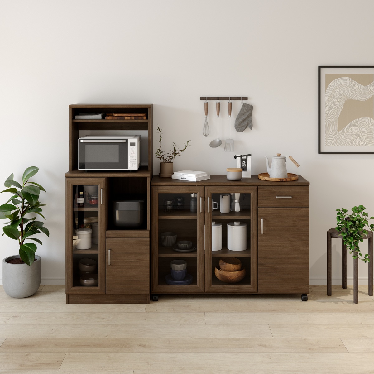 カウンターワゴン ベアルモ BRM-8511CW 白井産業 【お客様組立商品