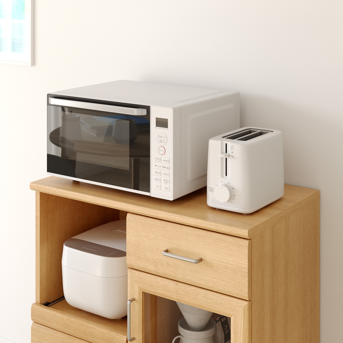 家電収納キャビネット ベアルモ BRM-8575SL 白井産業【お客様組立商品