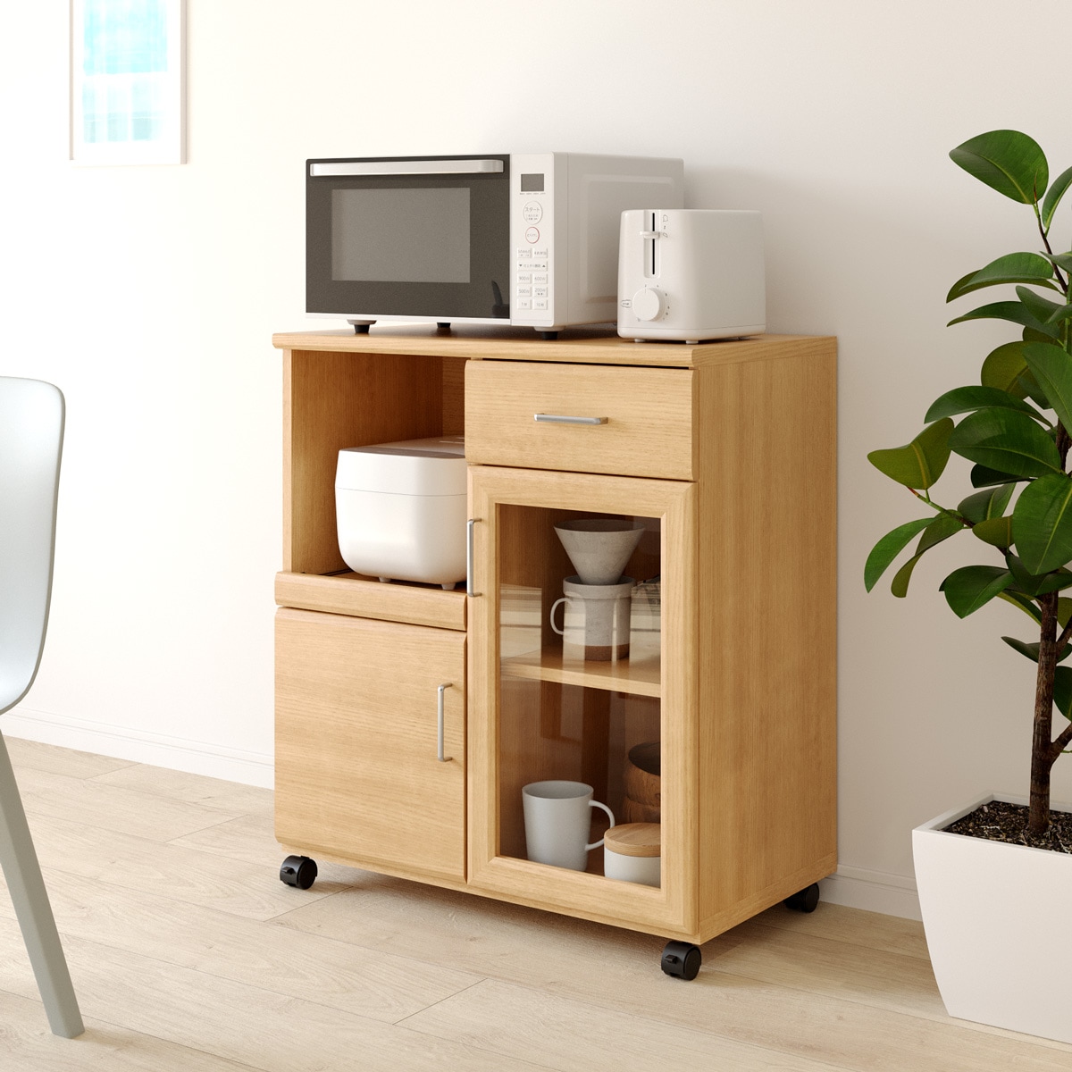 家電収納キャビネット ベアルモ BRM-8575SL 白井産業【お客様組立商品