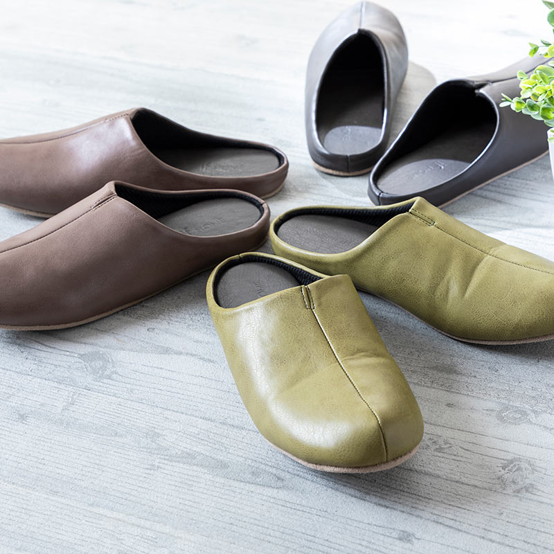424様 ブラウン スリッパ　24ｃｍ＃38 MASTERWAL ROOM SHOES(01(23cm～24cm))の通販 / マスターウォール