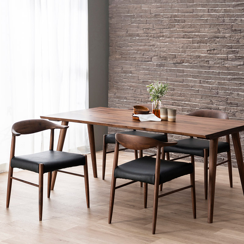 ダイニング5点セット（if NEST）天板 FENIX2 180TOP+脚 V-SHAPE +セミ