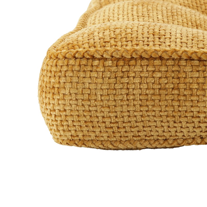 シェニールダイニングシートきクッション　グリーン　4枚セット シートクッション 4枚セット 食卓テーブル オフィス用 リビング 裏生地