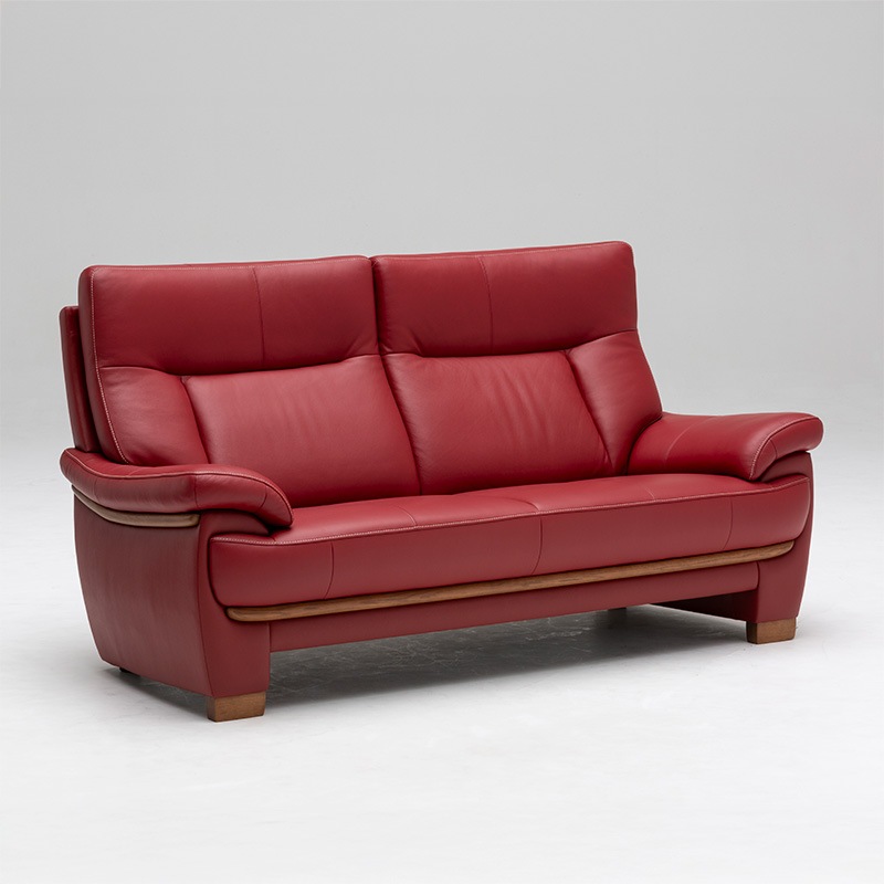 HR600 カリモク家具　イタリア高級本革　ZETA ゼータ　ローズ色　ソファ HR600 カリモク家具 イタリア高級本革 ZETA ゼータ ローズ色