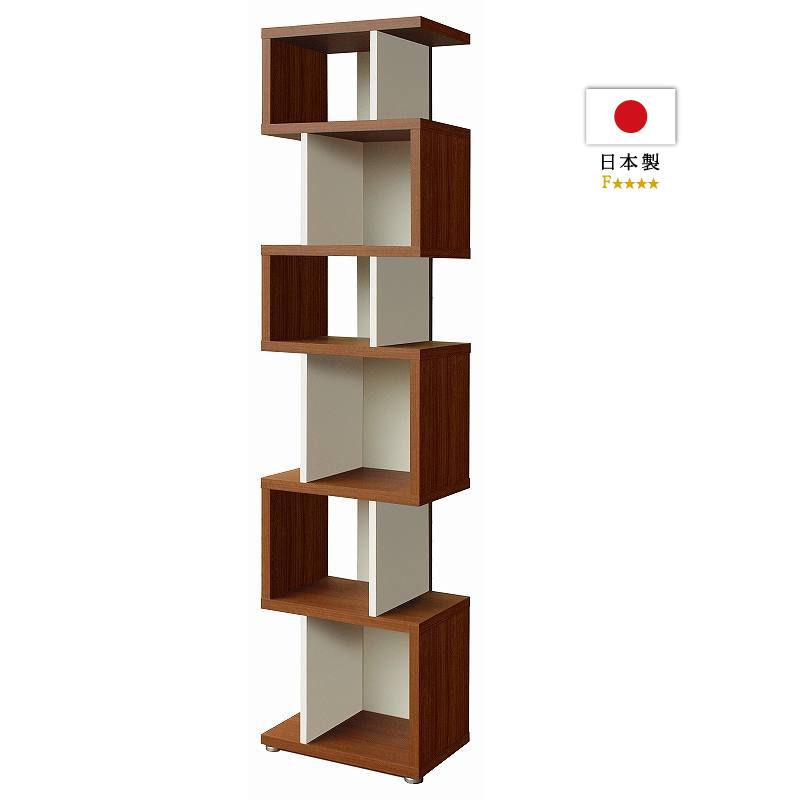 飾り棚　ツートンスリムラック(リエール) LI1845R (ホワイト／レッド) デザインラック リエール LI1845R【お客様組立商品】の通販｜東京