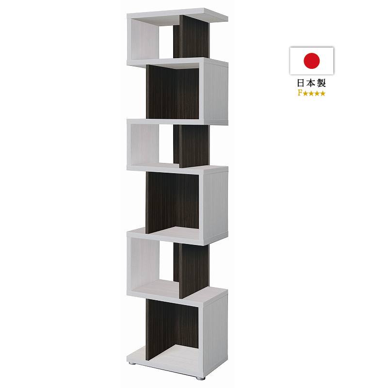 飾り棚　ツートンスリムラック(リエール) LI1845R (ホワイト／レッド) デザインラック リエール LI1845R【お客様組立商品】の通販｜東京