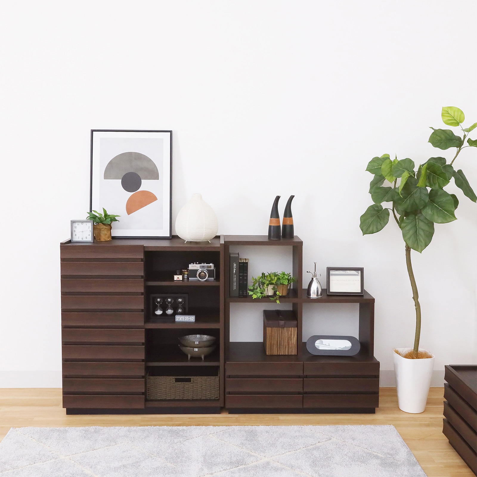 引き出し付きシェルフ IF モディルト MOL-9080HDK 白井産業【お客様