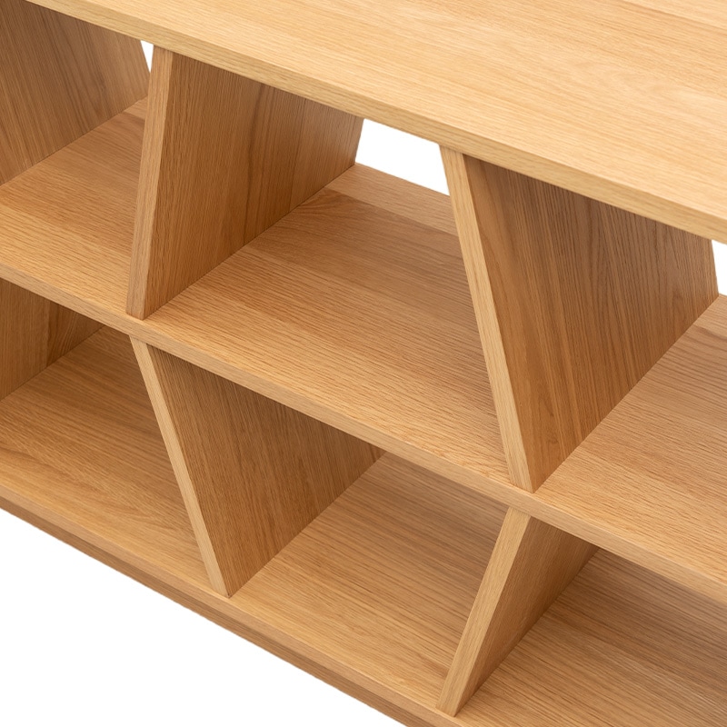 シナベニヤ製★本棚　ラック　シェルフ シェルフ HIVE 127ローシェルフ OAK NA【大型商品配送】の通販｜東京