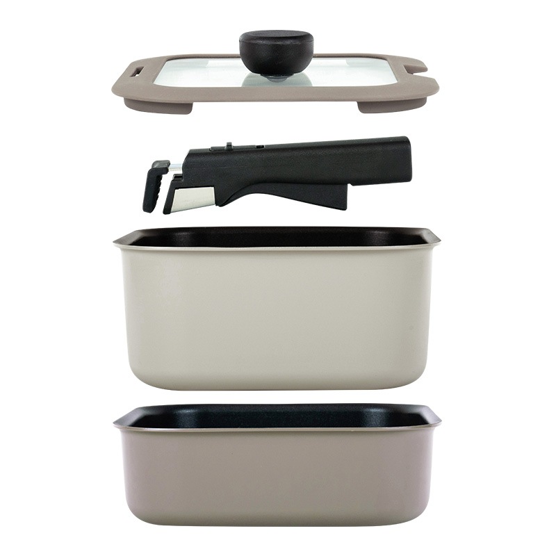 着脱鍋セット レイクメイト角形4点セット18cm【ガス・IH対応】の通販