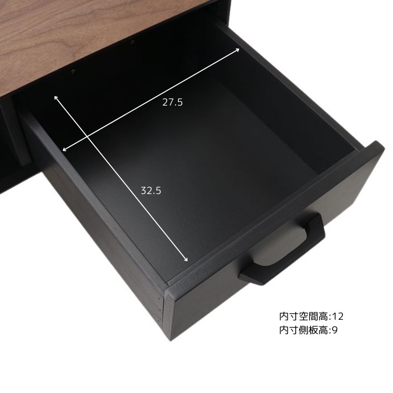 引き出し付テーブル MT-6355BR 【お客様組立商品】の通販｜東京