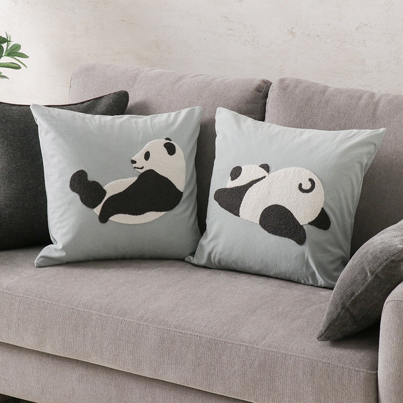 クッションカバー IF リバーシブルパンダ BL【if Home】 の通販｜東京