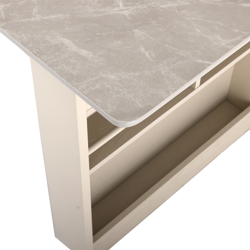 ダイニング4点セット 伸長テーブル CALM4 90EXTMHY/M-LGY + 回転チェア