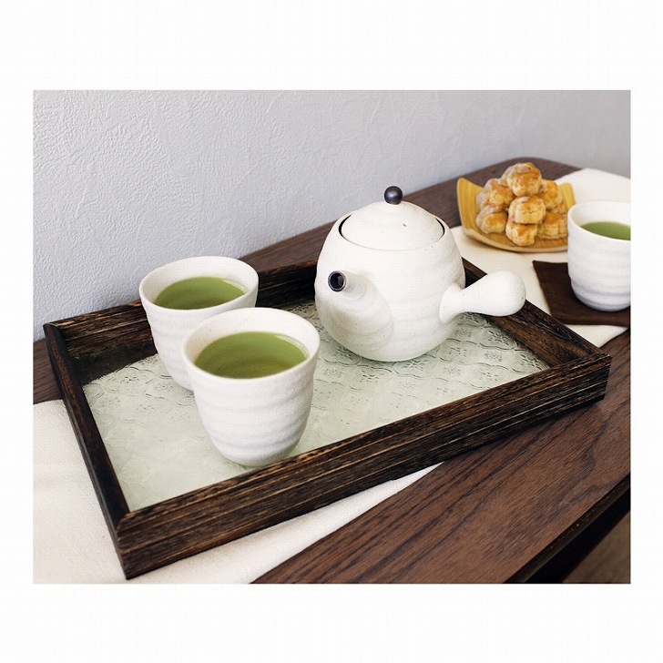 ベゴニア レトロ型板ガラスウッドトレイ の通販｜東京インテリア公式通販