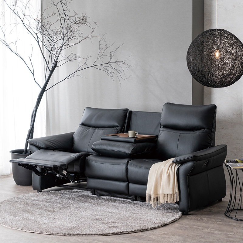 3人掛け電動ソファ スターク FX7019 3P HPN001-30A BK【大型商品配送