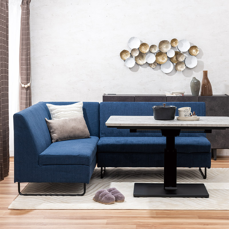 リビングダイニングソファ エルカミノR カウチL 2P NB スチール脚  