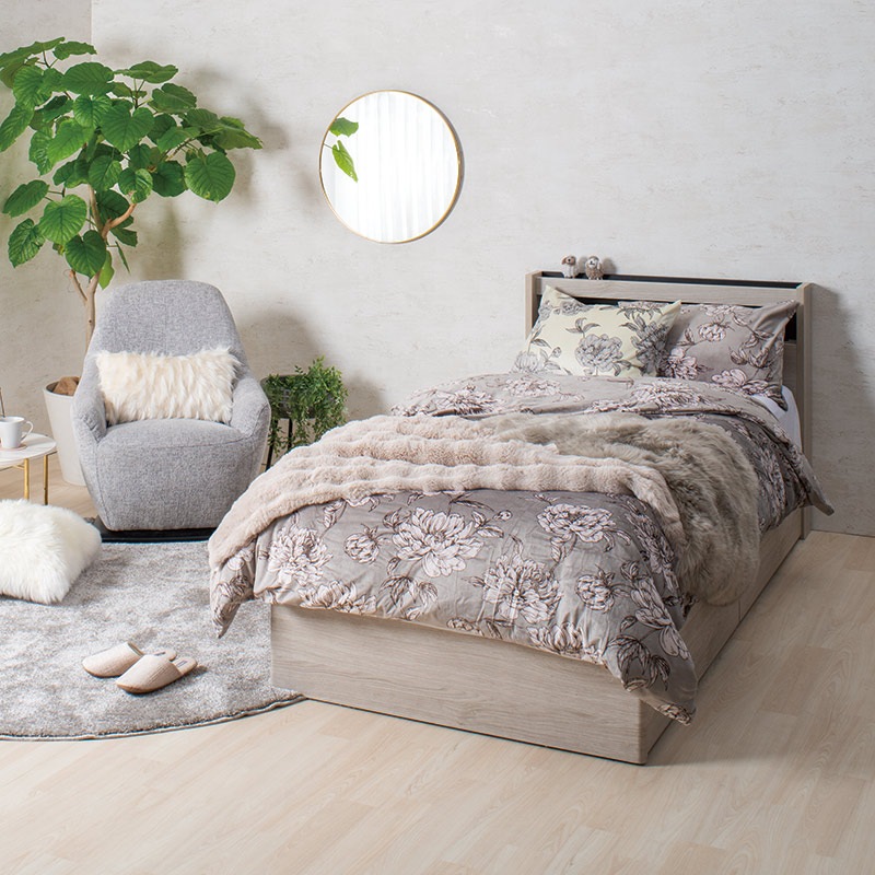 ベッドフレーム カタルマ DR LGY【大型商品配送】 ※3サイズ有の通販