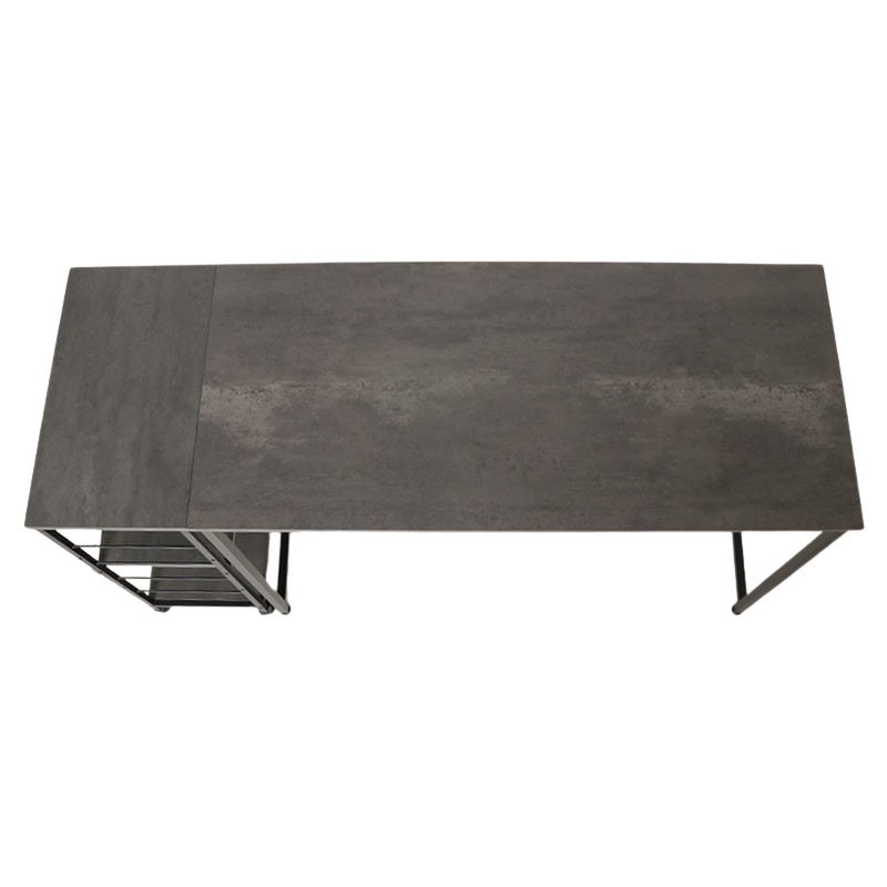 デスク2点セット IF ラピス11050 机 ワゴン SW石目調【お客様組立商品