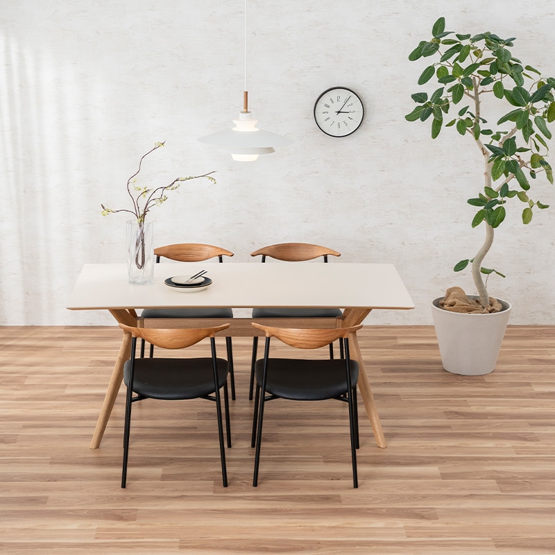 ダイニング5点セット WING 160DT LBE/OAK+KITE OAK/BK※セット・単品有