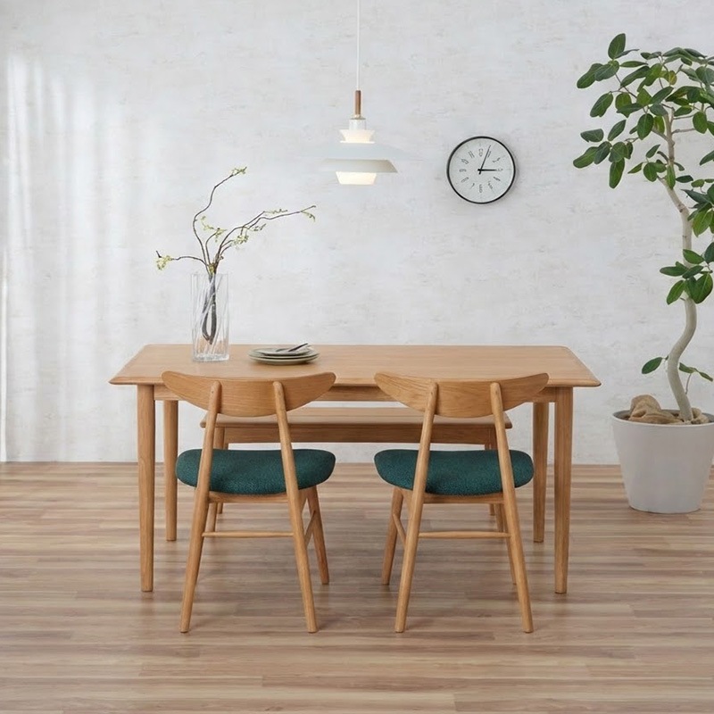 ダイニング4点セット レヴィ テーブル135DT OAK + チェアDC OAK