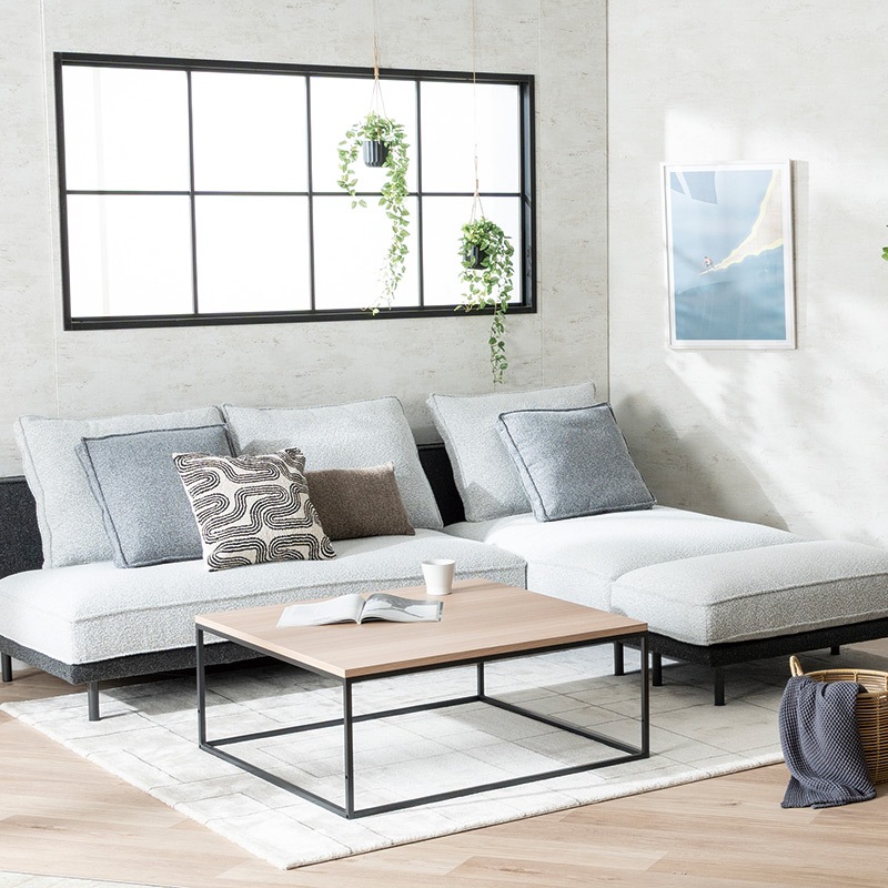 アルフレックス　メルカド　アームレスソファ MERCADO 200ツインバックソファ＋130アームレスソファ(メルカド