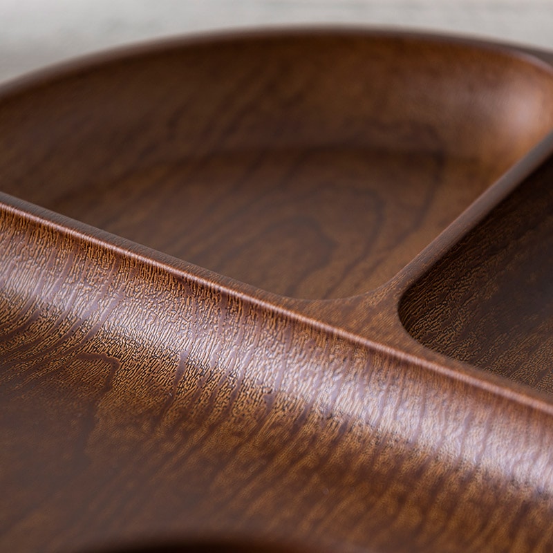 ラウンドプレートL IF97365木のような抗菌するうつわBRの通販｜東京