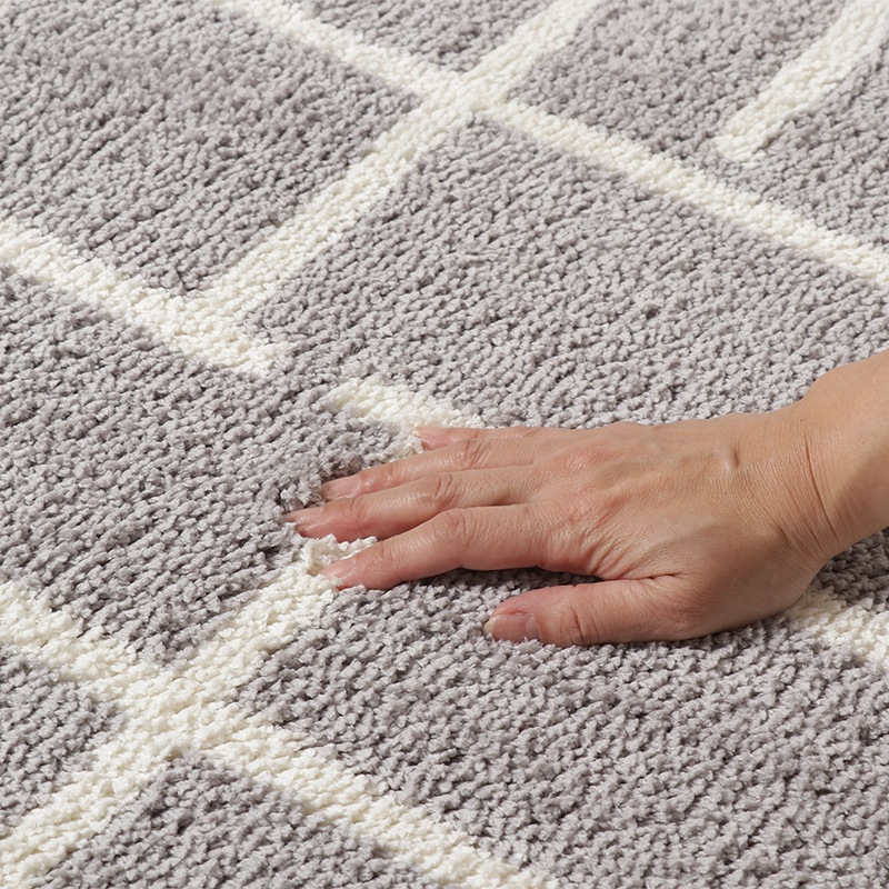 丸洗いできるラグ IF ターン GY ※3サイズ有【床暖・ホットカーペット