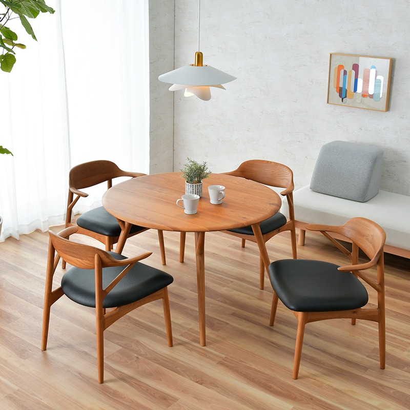 ダイニングテーブル（if NEST）Lilly2 110丸DT レッドオーク【大型商品