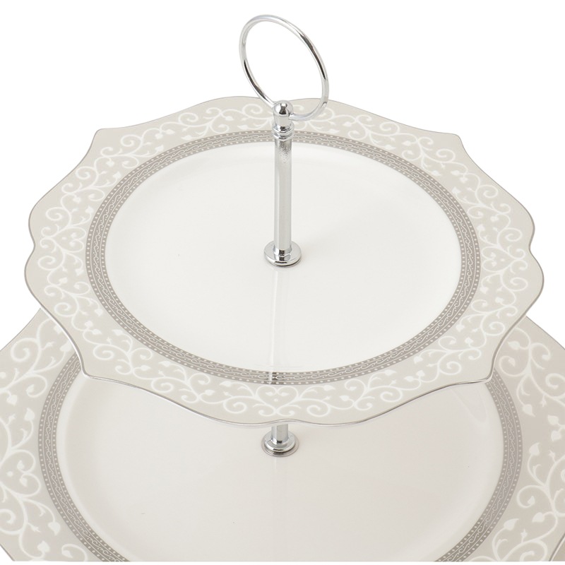 ケーキスタンド IF damask 22/28cm SV【お客様組立商品】の通販｜東京