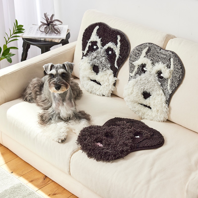 シュナウザー★ラグ★カーペット アクセントマット イヌカオ シュナウザー BSの通販｜東京