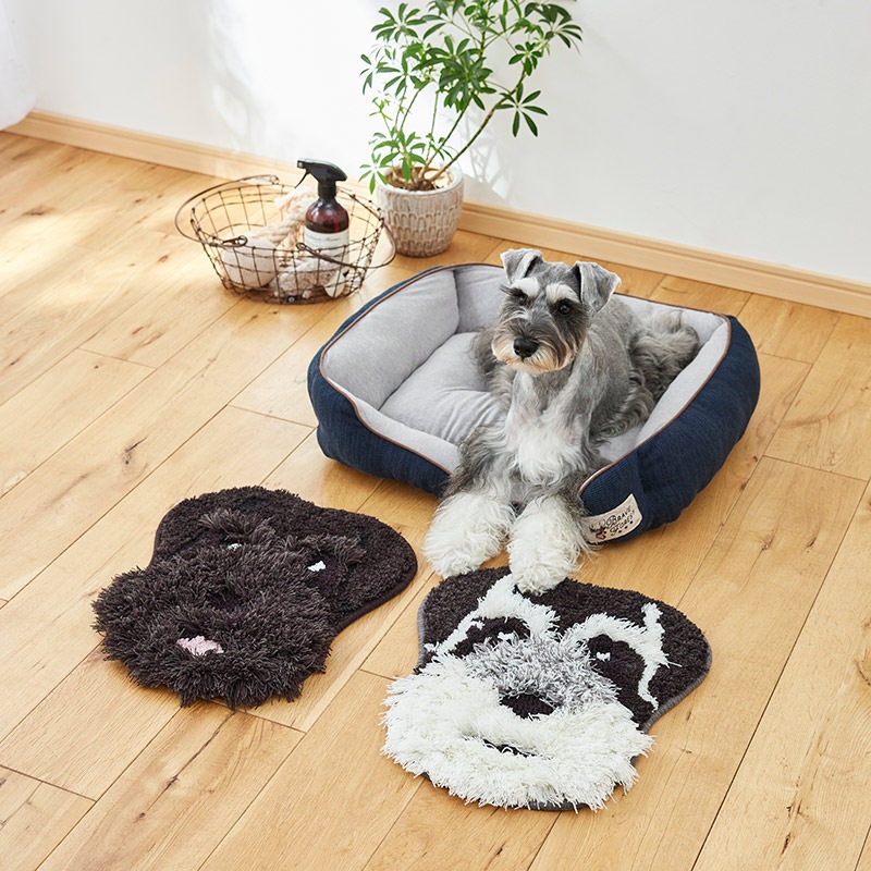 シュナウザー★ラグ★カーペット Amazon | カーペット ミニチュアシュナウザー 犬 絨毯 ラグ