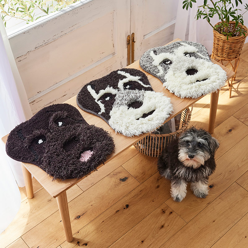 シュナウザー★ラグ★カーペット Amazon | カーペット ミニチュアシュナウザー 犬 絨毯 ラグ