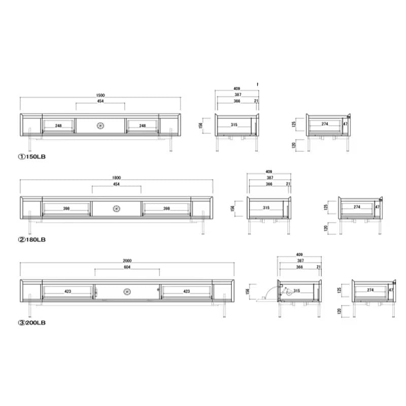 ローボード ミュゼ WH/GY【大型商品配送】※3サイズ有の通販｜東京