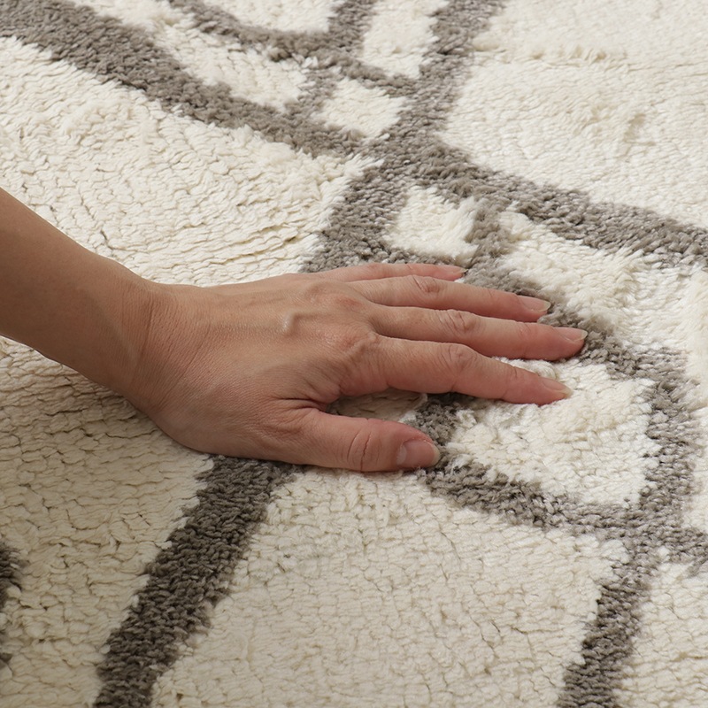 スペースラグ テトラ GY ※3サイズ有【床暖・ホットカーペット対応】の