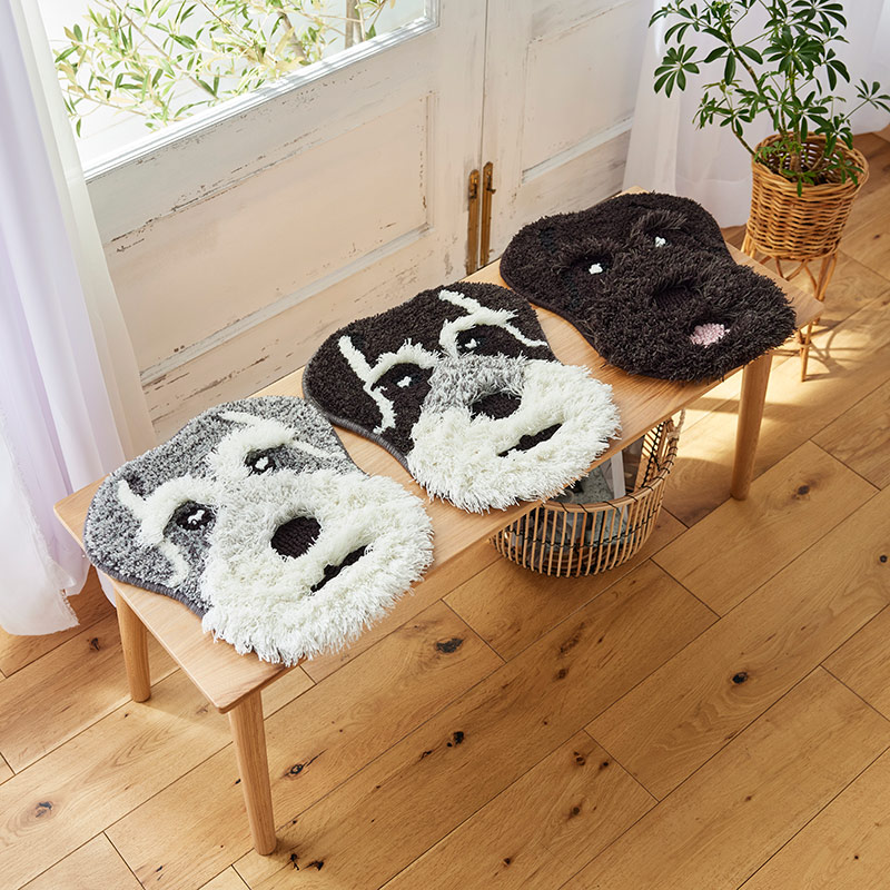 シュナウザー★ラグ★カーペット INUKAO / イヌカオ (#54 シュナウザー)｜株式会社スミノエ