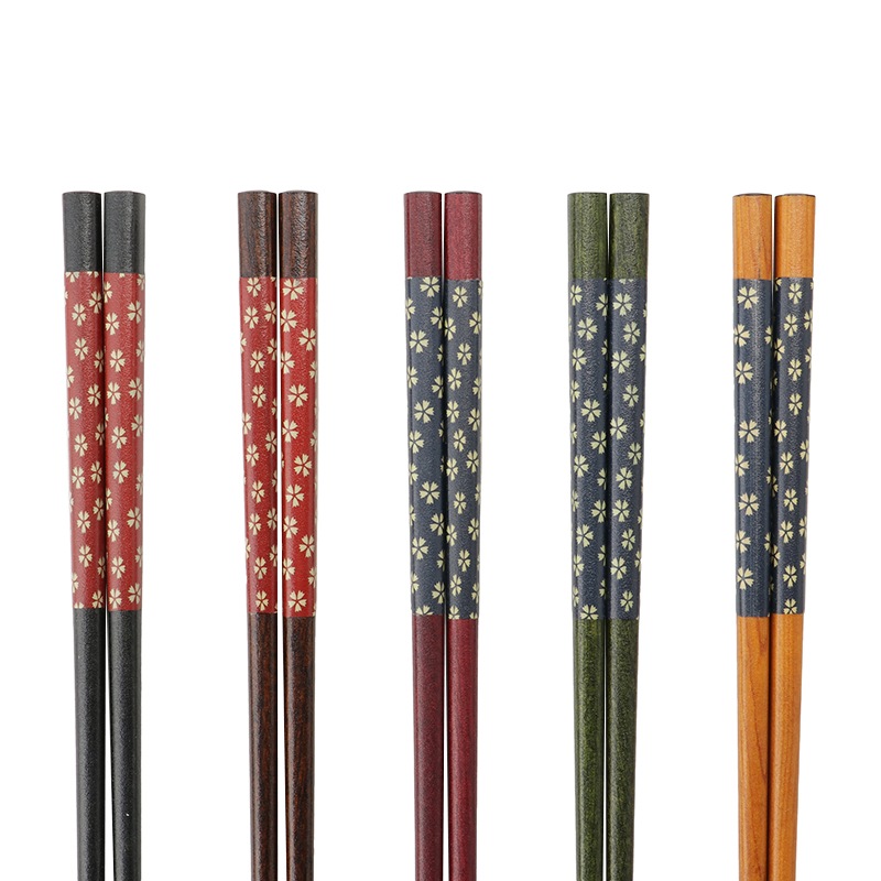 赤色模様入り木製箸3膳セット 箸セット 34292染色小桜5膳セットの通販｜東京インテリア公式通販