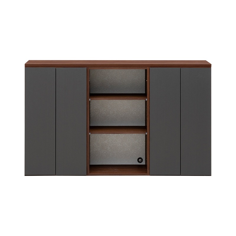 ユニットシェルフセット タプリ 60OP BR + 60扉 BR/DGY x2 + 天板