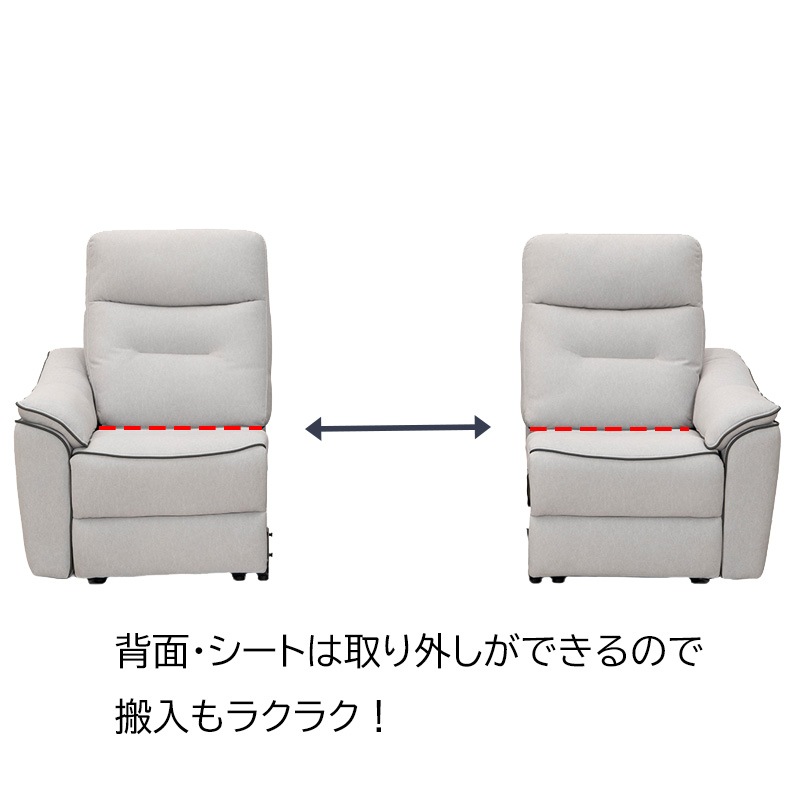 2人掛 電動ソファ ポアーレⅡ 1815A 2PEM CASTEL80LGY(パイピング_