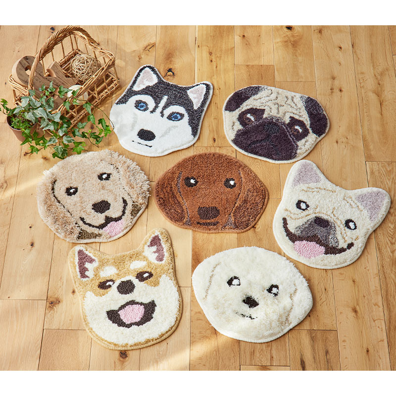 アクセントマット イヌカオ パグの通販｜東京インテリア公式通販