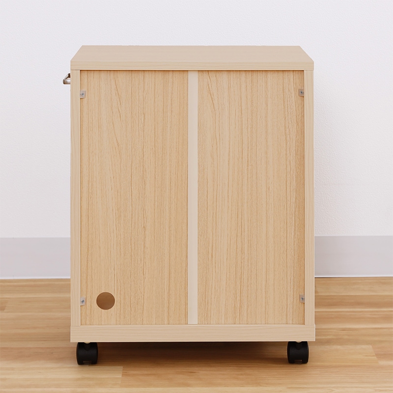 オフィスにの本店 不思議な筒 白 脇机 サイドデスク 3段 キャビネット 引き出し サイドワゴン 鍵