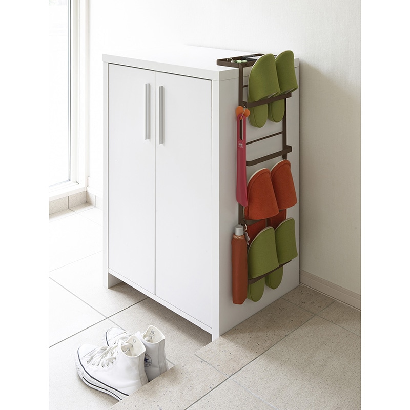 スリッパラック 引っ掛け式スリッパラックWH タワー【お客様組立