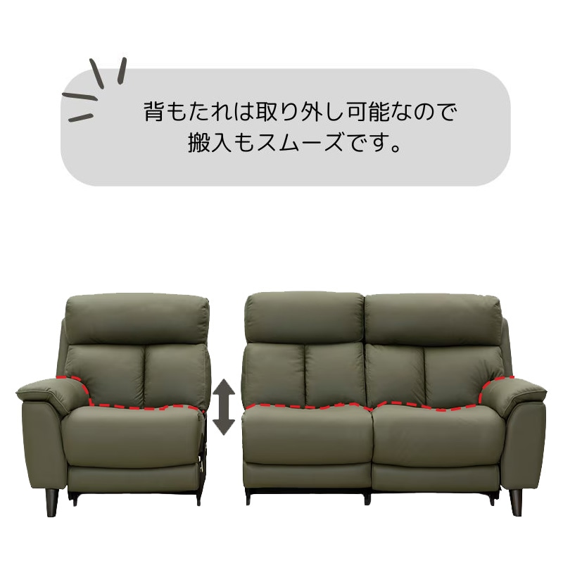 3人掛 電動ソファ GLIDE(RSZ-13222-PRYW1)3S2UE NW/NWS-548E 【大型